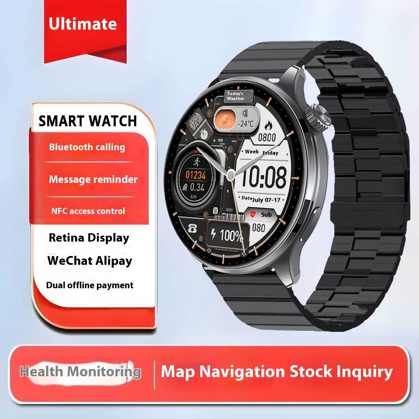 Detection Multi-function Monitoring Watch Health Sports High Precision